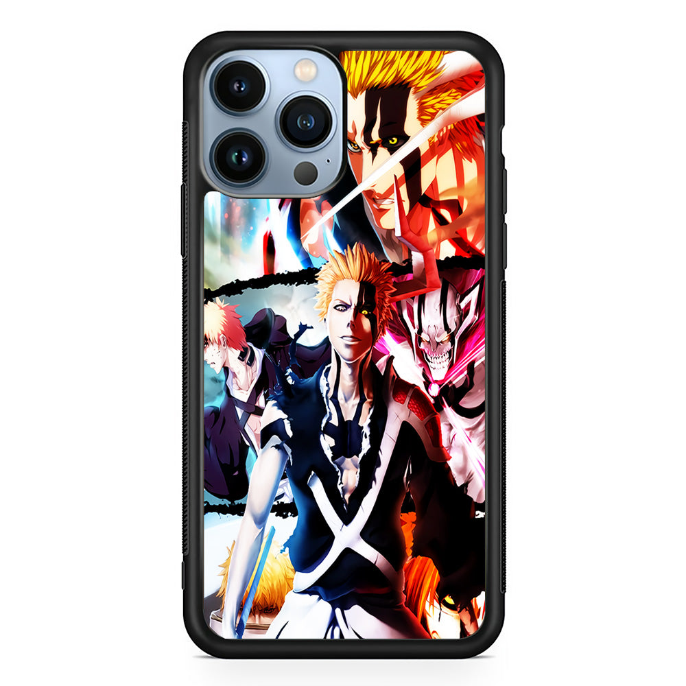 Bleach Ichigo Kurosaki Collage iPhone 15 Pro Case-Phone Case-Rubber Black (2D Case)-Altracase