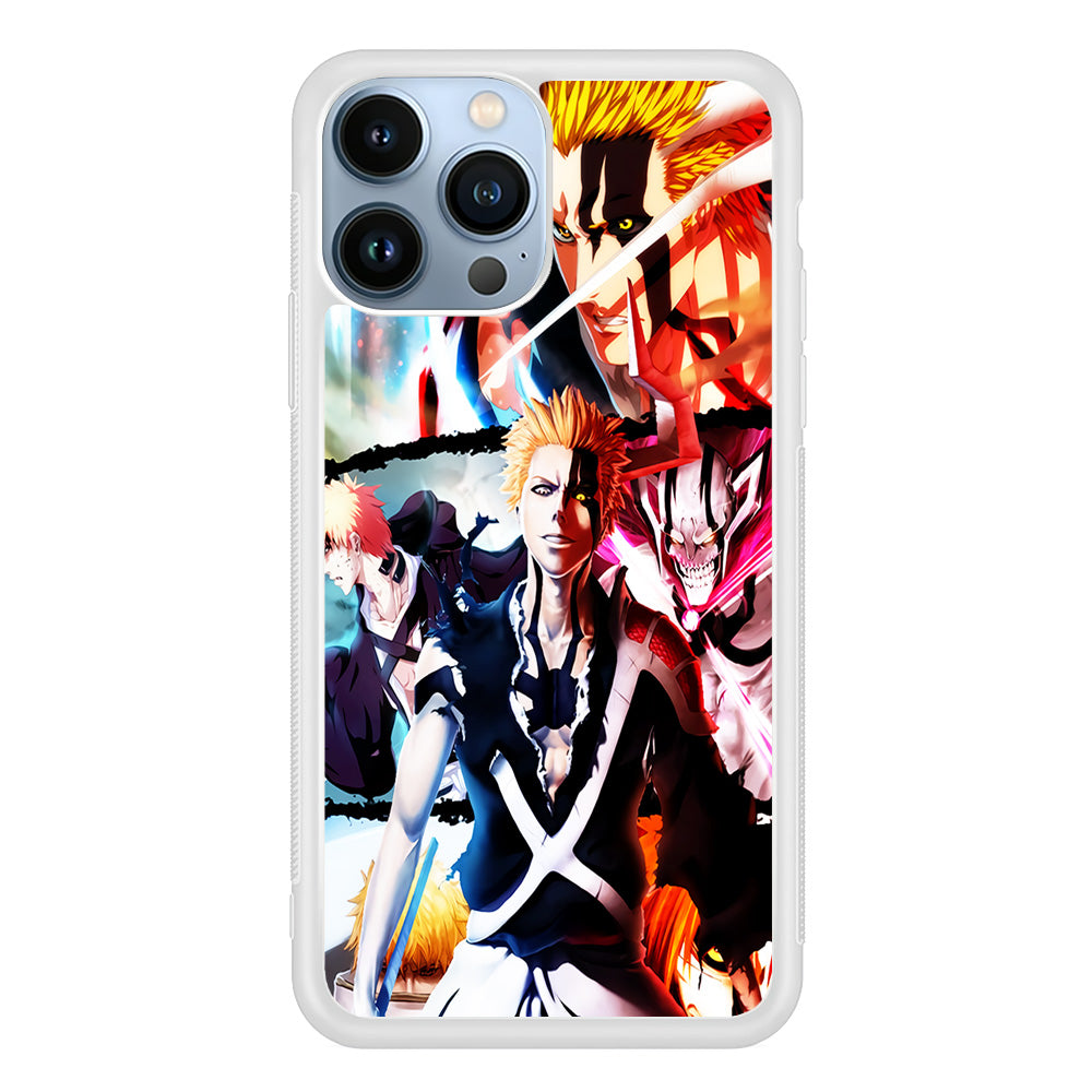 Bleach Ichigo Kurosaki Collage iPhone 15 Pro Case-Phone Case-Rubber White (2D Case)-Altracase