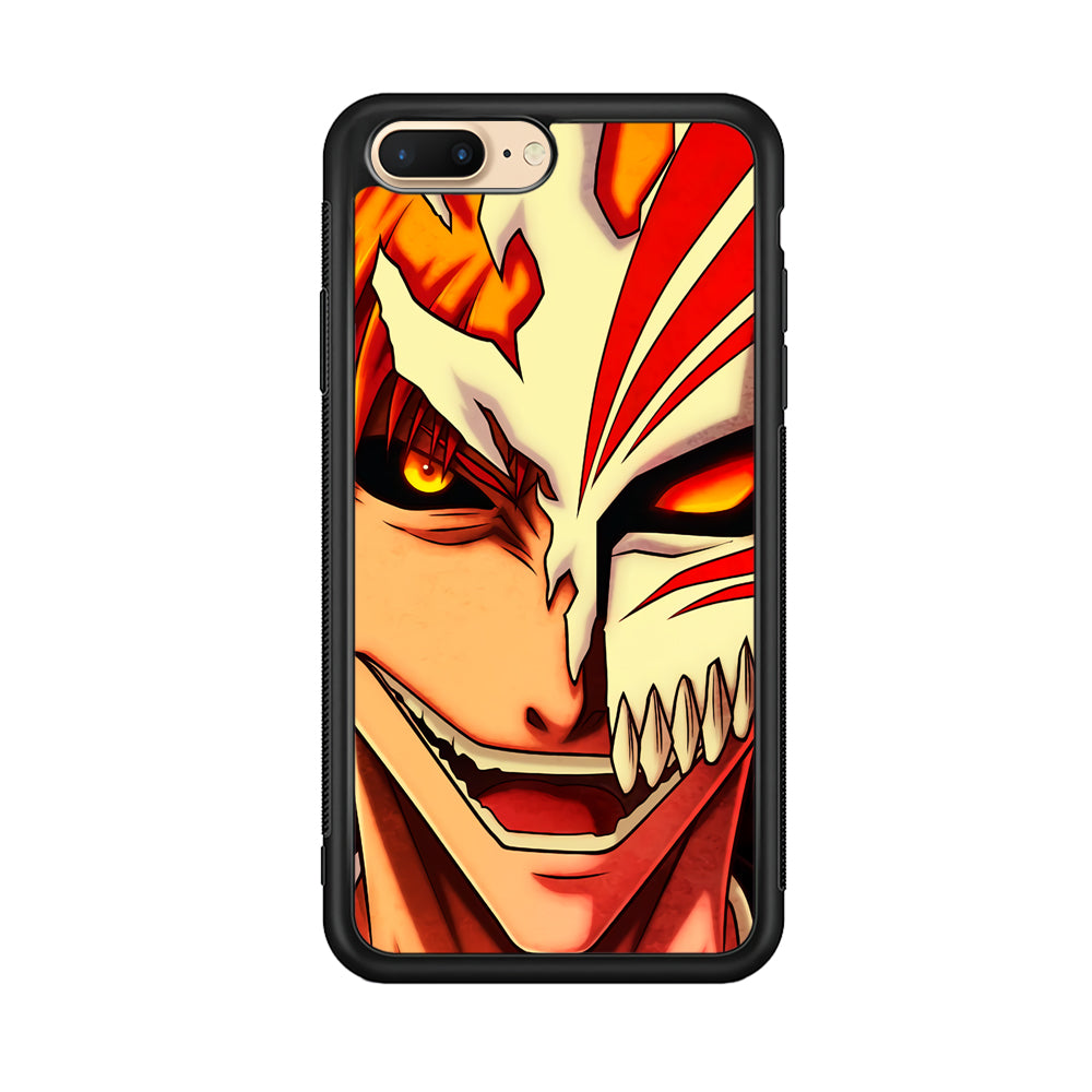Bleach Ichigo Kurosaki Face iPhone 8 Plus Case-Phone Case-Rubber Black (2D Case)-Altracase