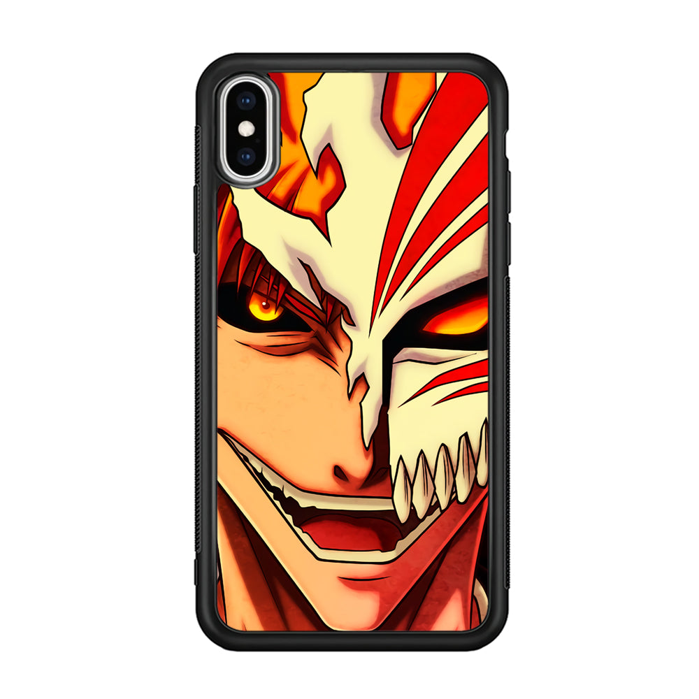 Bleach Ichigo Kurosaki Face iPhone X Case-Phone Case-Rubber Black (2D Case)-Altracase