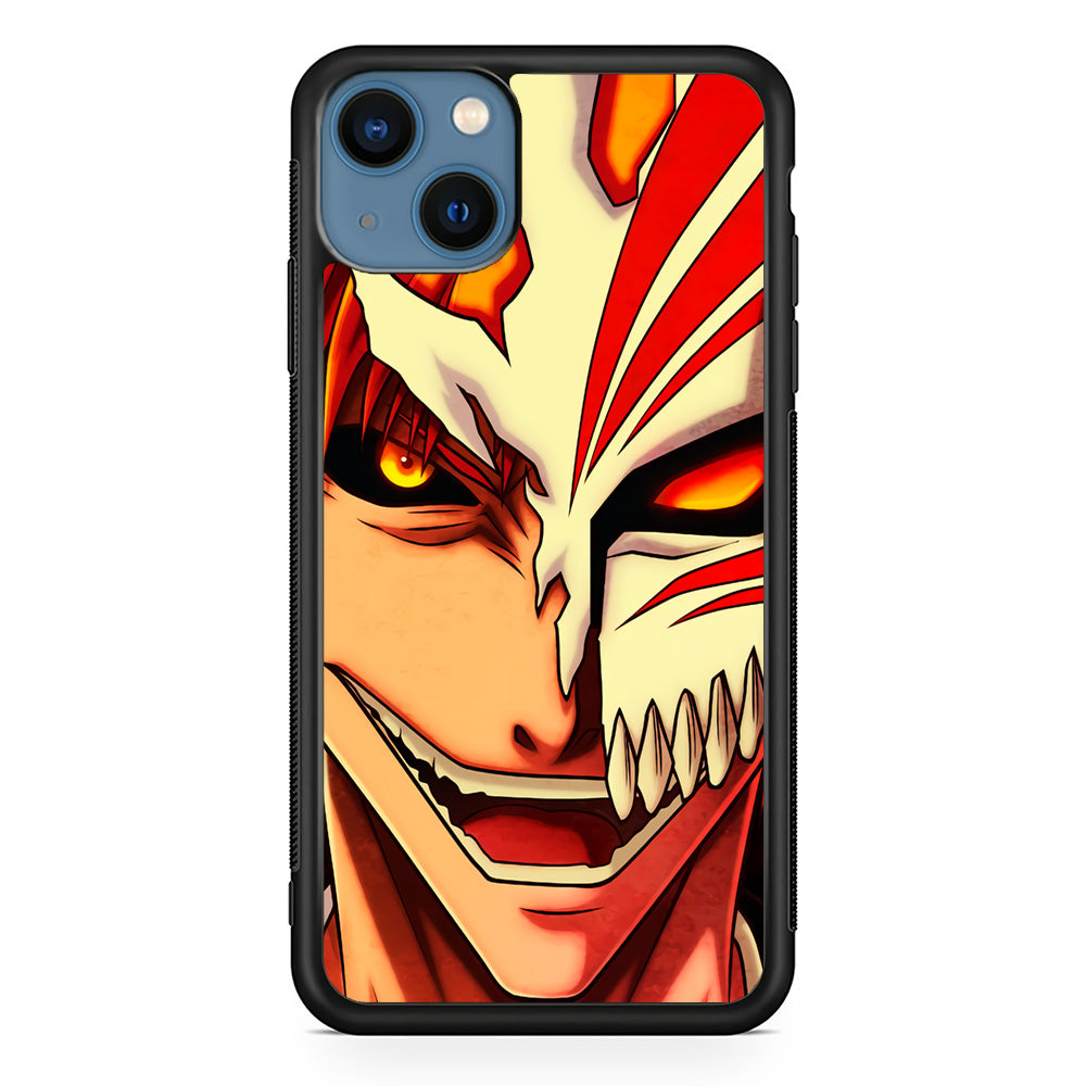 Bleach Ichigo Kurosaki Face iPhone 13 Case-Phone Case-Rubber Black (2D Case)-Altracase