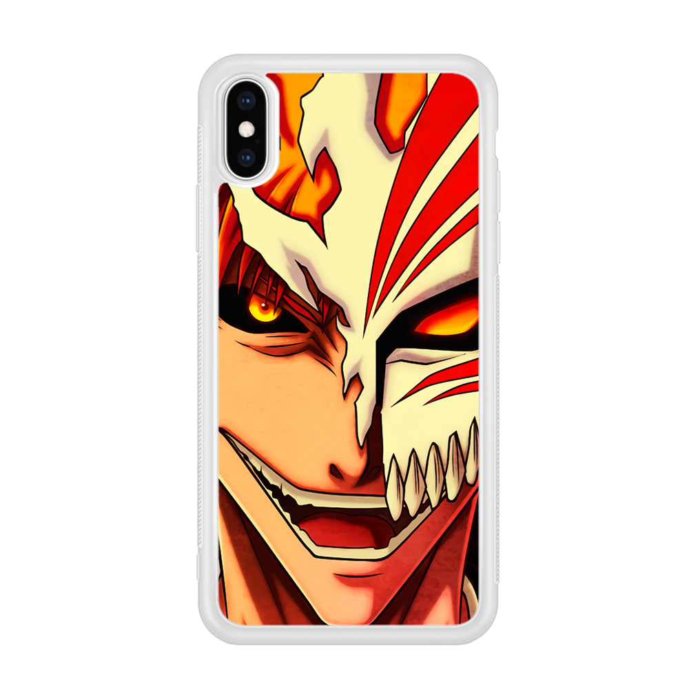 Bleach Ichigo Kurosaki Face iPhone X Case-Phone Case-Rubber White (2D Case)-Altracase