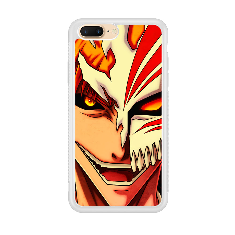 Bleach Ichigo Kurosaki Face iPhone 8 Plus Case-Phone Case-Rubber White (2D Case)-Altracase