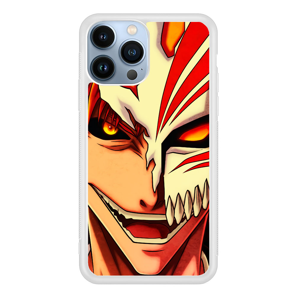 Bleach Ichigo Kurosaki Face iPhone 15 Pro Case-Phone Case-Rubber White (2D Case)-Altracase