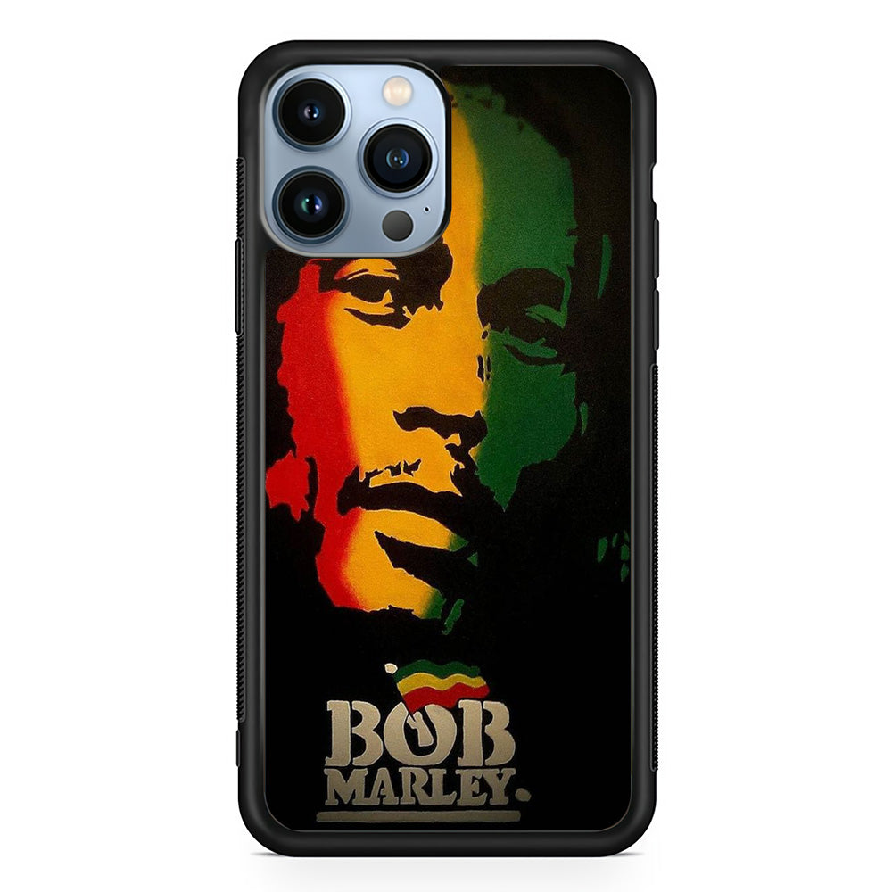 Bob Marley 002 iPhone 15 Pro Case-Phone Case-Rubber Black (2D Case)-Altracase