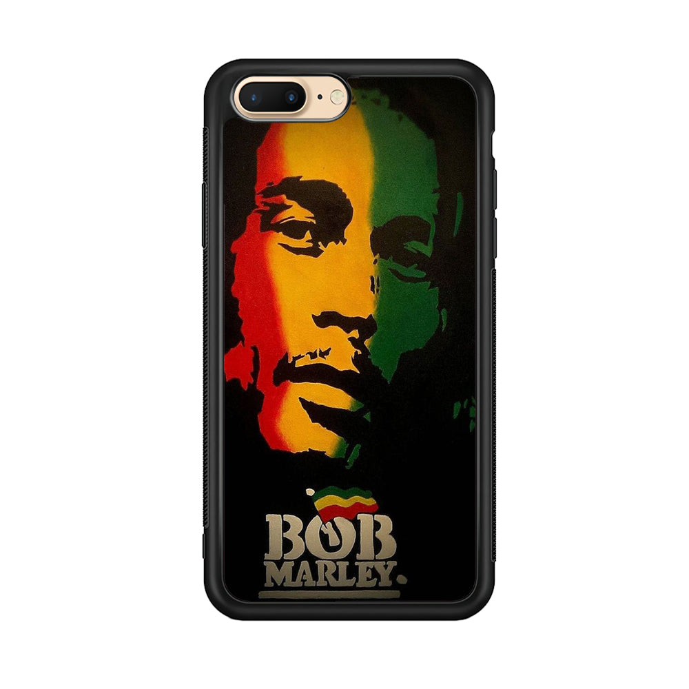 Bob Marley 002 iPhone 8 Plus Case-Phone Case-Rubber Black (2D Case)-Altracase