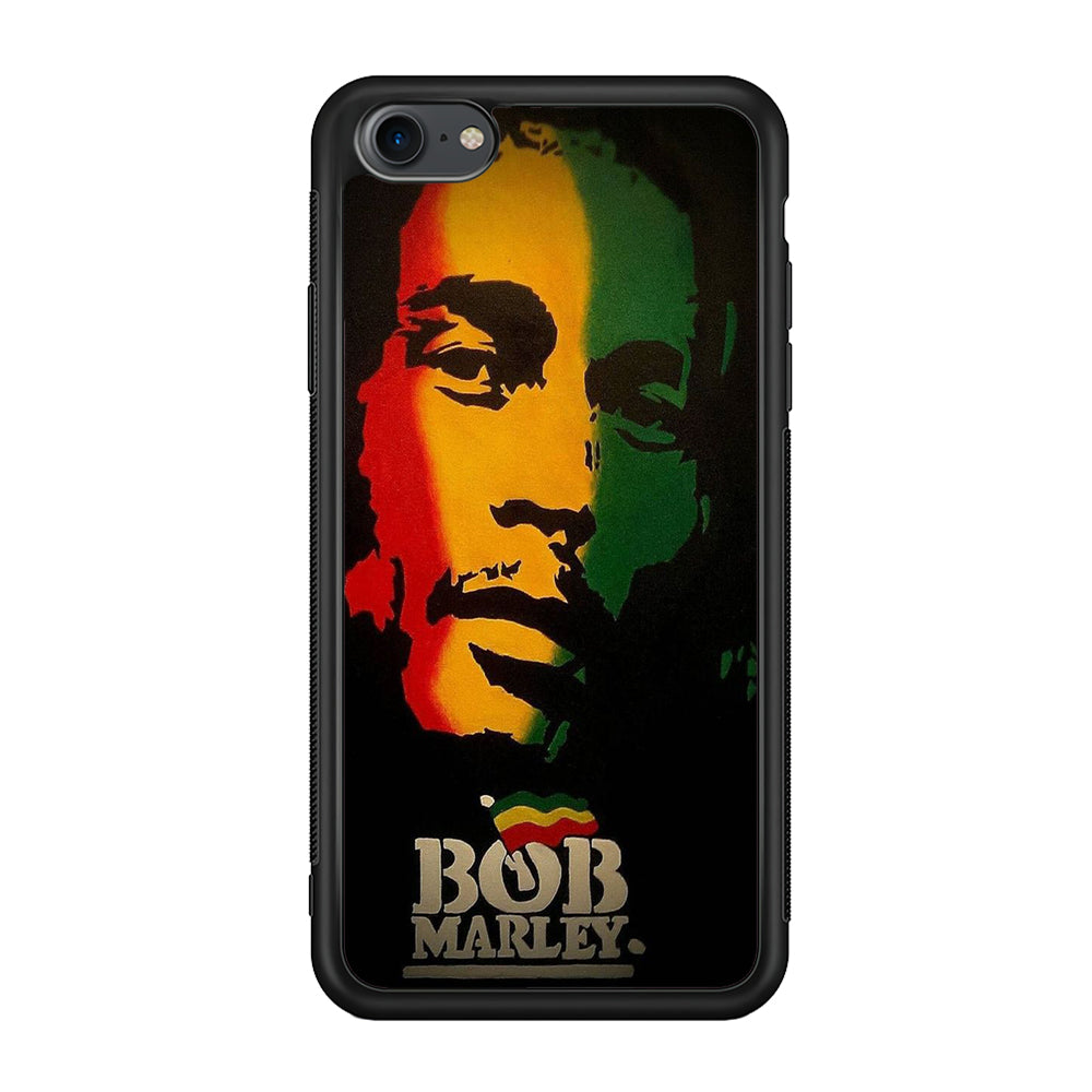 Bob Marley 002 iPhone 7 Case-Phone Case-Rubber Black (2D Case)-Altracase