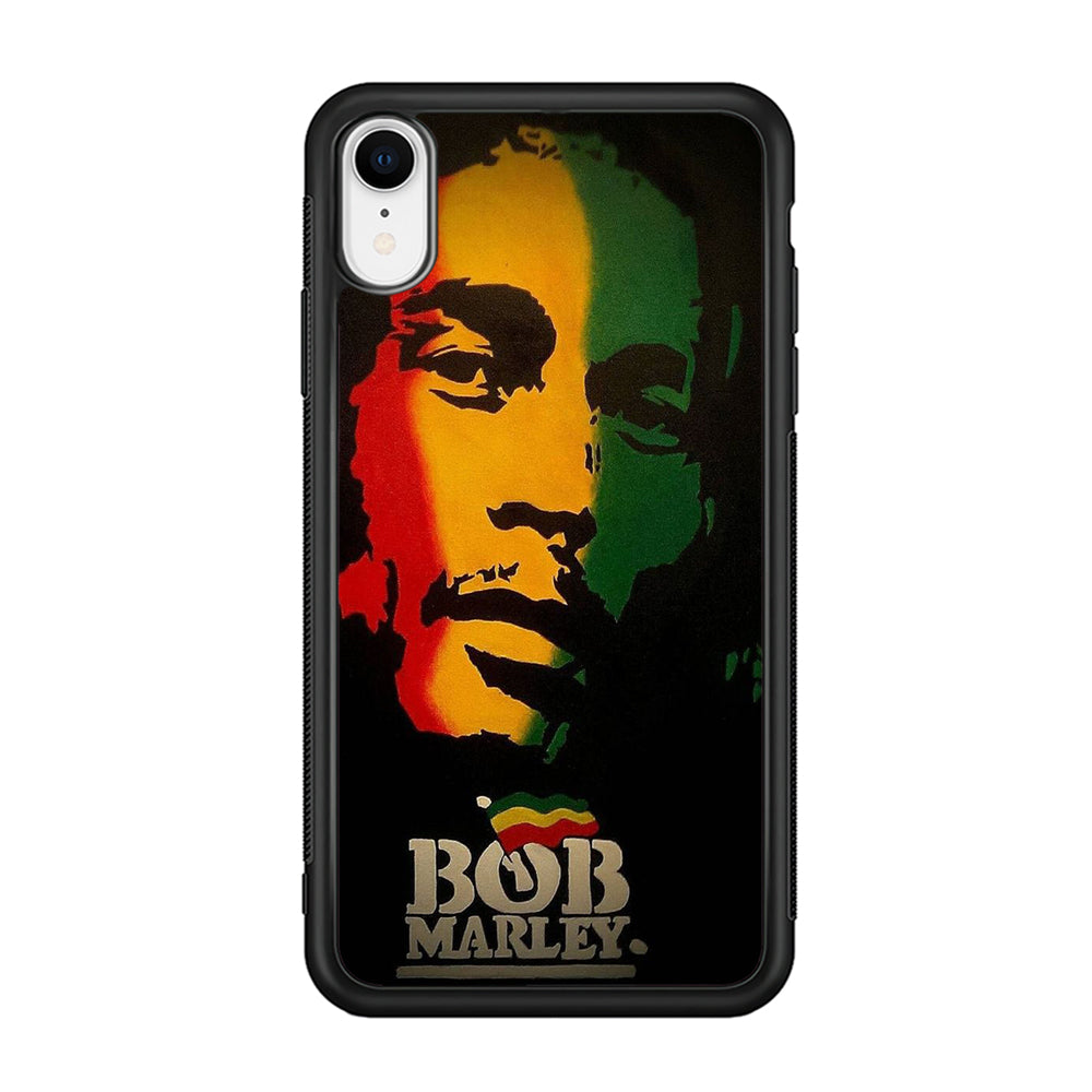 Bob Marley 002 iPhone XR Case-Phone Case-Rubber Black (2D Case)-Altracase