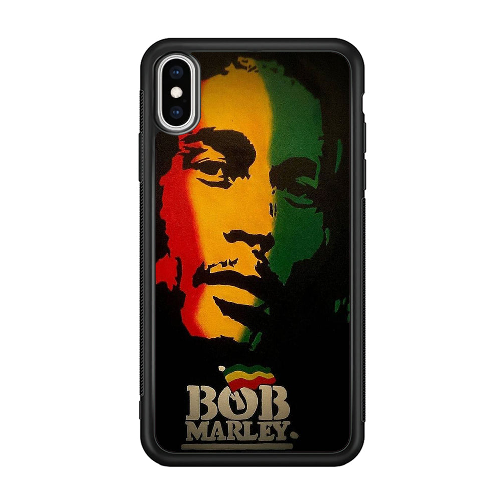 Bob Marley 002 iPhone X Case-Phone Case-Rubber Black (2D Case)-Altracase