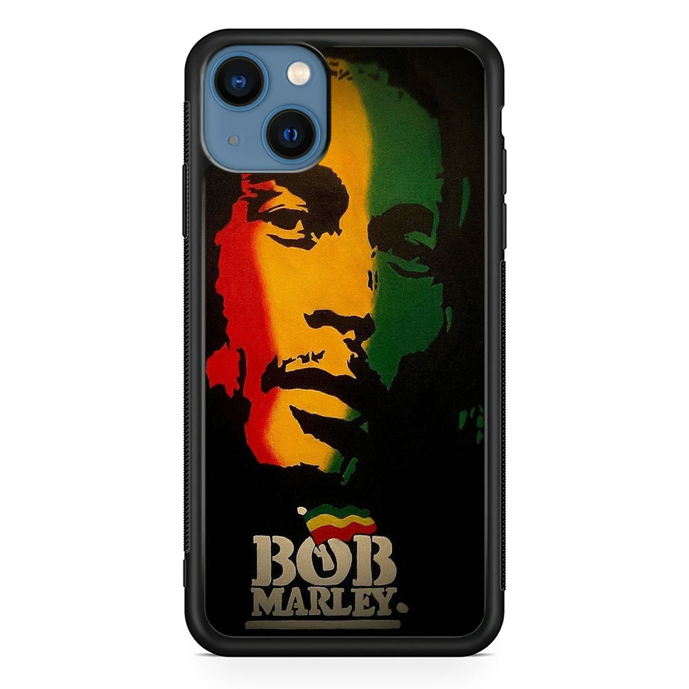 Bob Marley 002 iPhone 13 Case-Phone Case-Rubber Black (2D Case)-Altracase