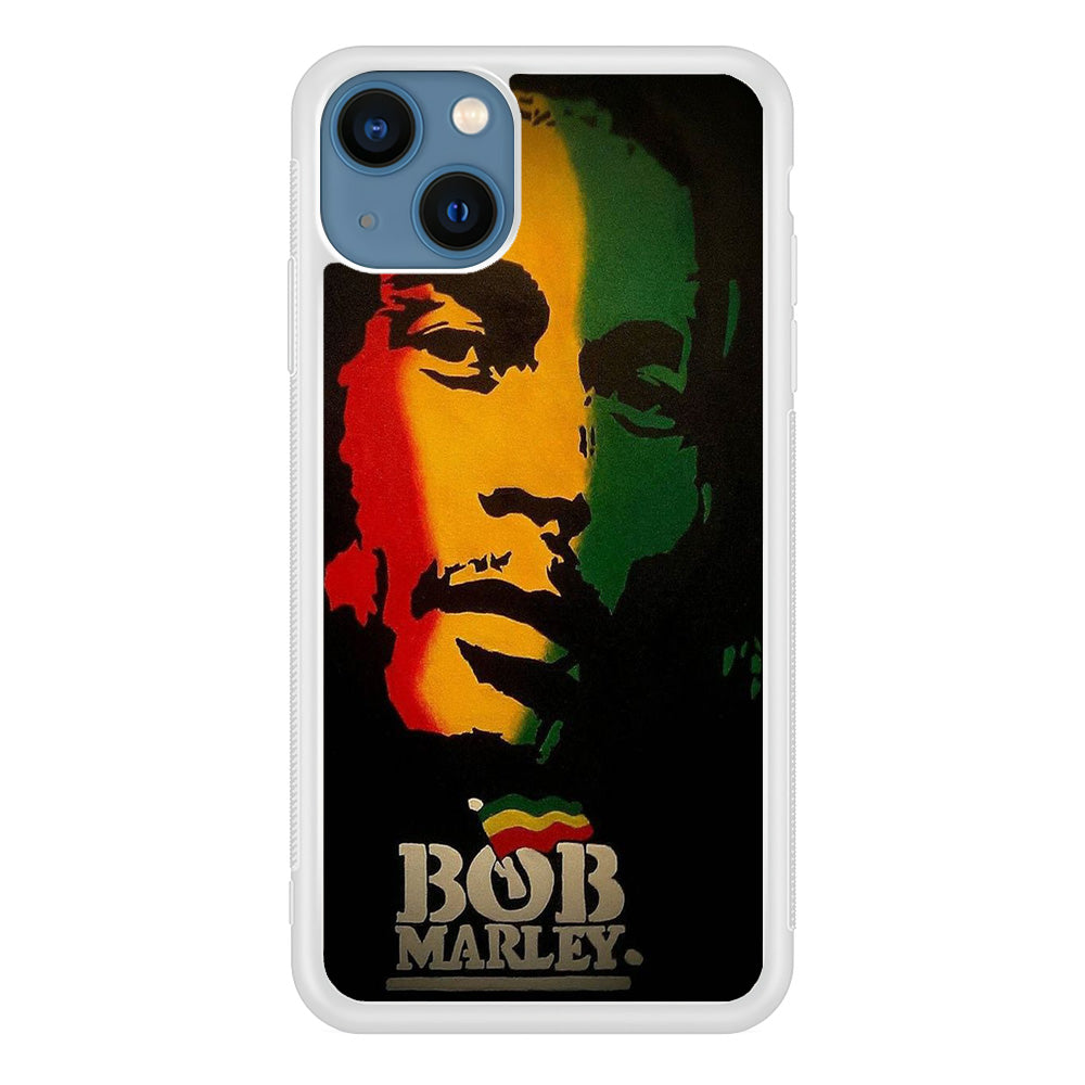 Bob Marley 002 iPhone 13 Case-Phone Case-Rubber White (2D Case)-Altracase