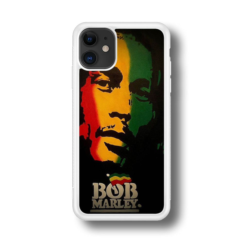 Bob Marley 002 iPhone 11 Case-Phone Case-Rubber White (2D Case)-Altracase