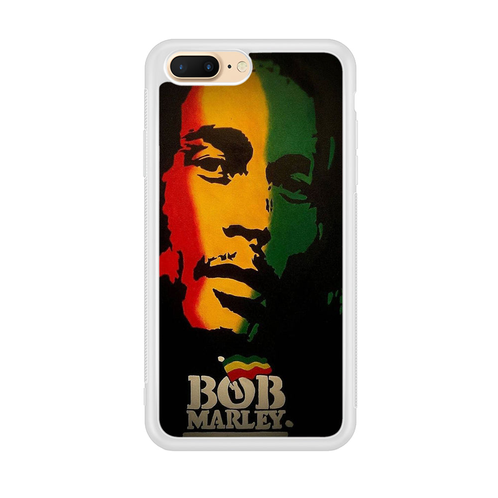 Bob Marley 002 iPhone 8 Plus Case-Phone Case-Rubber White (2D Case)-Altracase