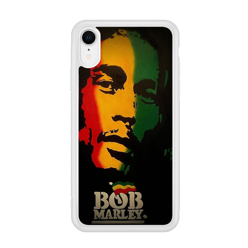 Bob Marley 002 iPhone XR Case-Phone Case-Rubber White (2D Case)-Altracase
