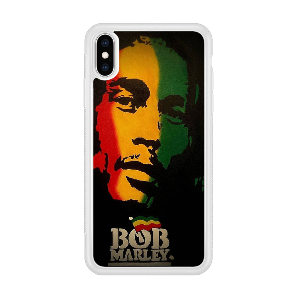Bob Marley 002 iPhone X Case-Phone Case-Rubber White (2D Case)-Altracase