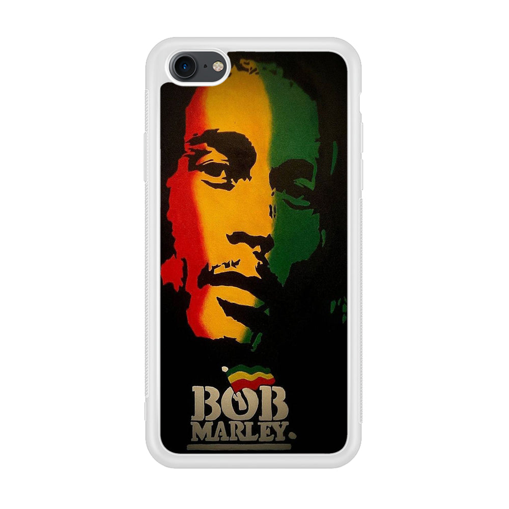 Bob Marley 002 iPhone 7 Case-Phone Case-Rubber White (2D Case)-Altracase