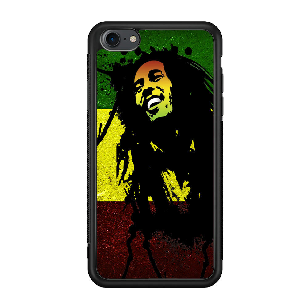 Bob Marley 003 iPhone 7 Case-Phone Case-Rubber Black (2D Case)-Altracase