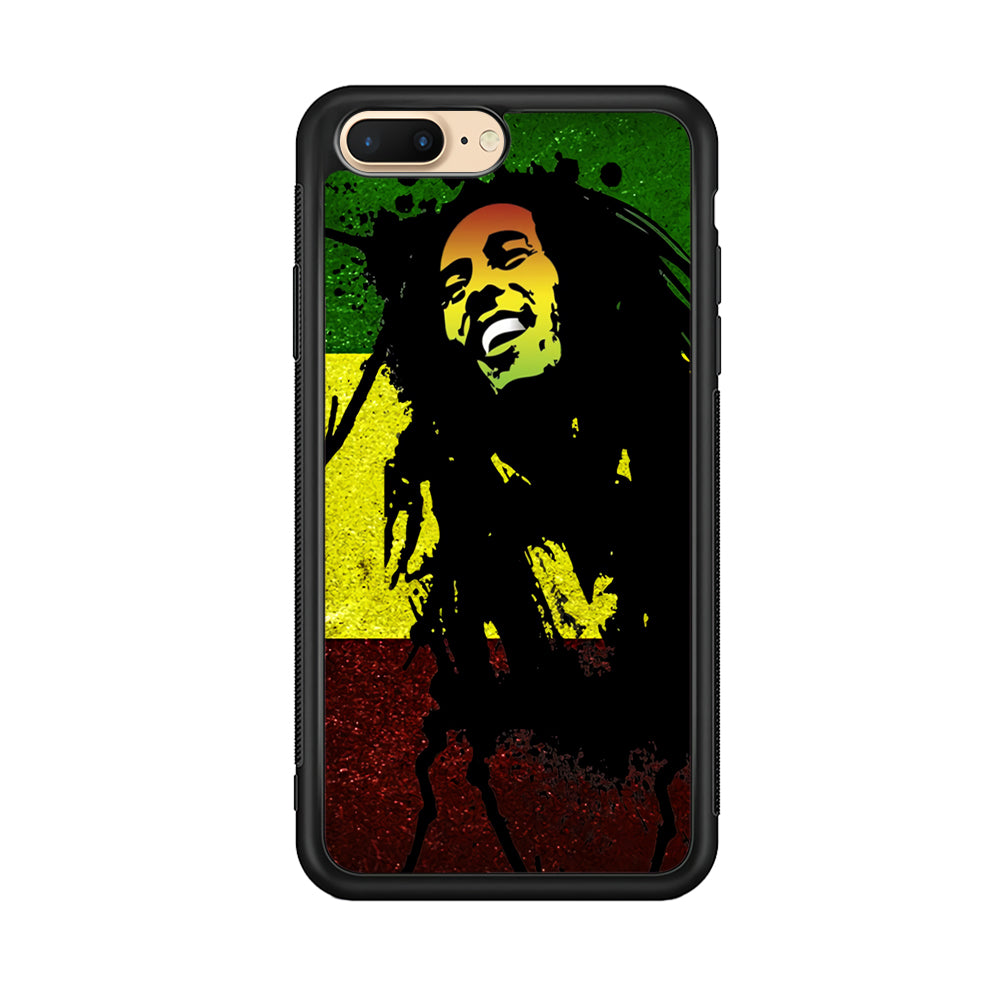 Bob Marley 003 iPhone 8 Plus Case-Phone Case-Rubber Black (2D Case)-Altracase