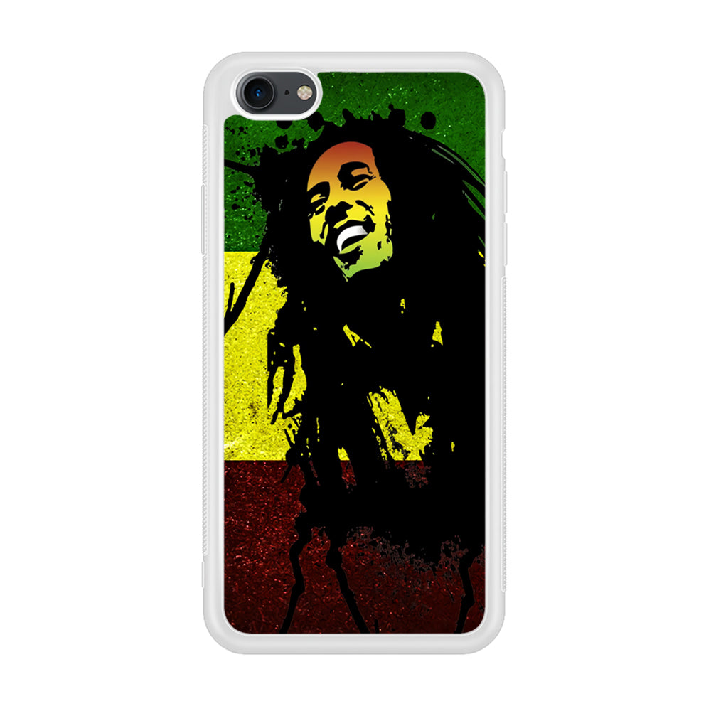 Bob Marley 003 iPhone 7 Case-Phone Case-Rubber White (2D Case)-Altracase