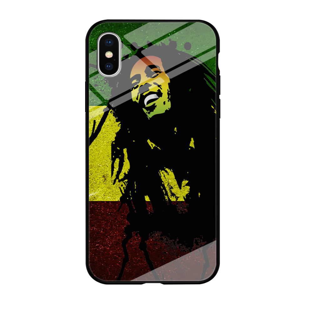 Bob Marley 003 iPhone X Case-Phone Case-Tempered Glass Case-Altracase