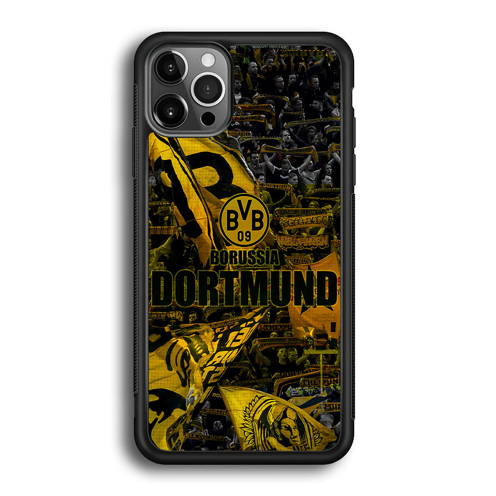 Borussia Dortmund Die Borussen iPhone 12 Pro Max Case-Phone Case-Rubber Black (2D Case)-Altracase