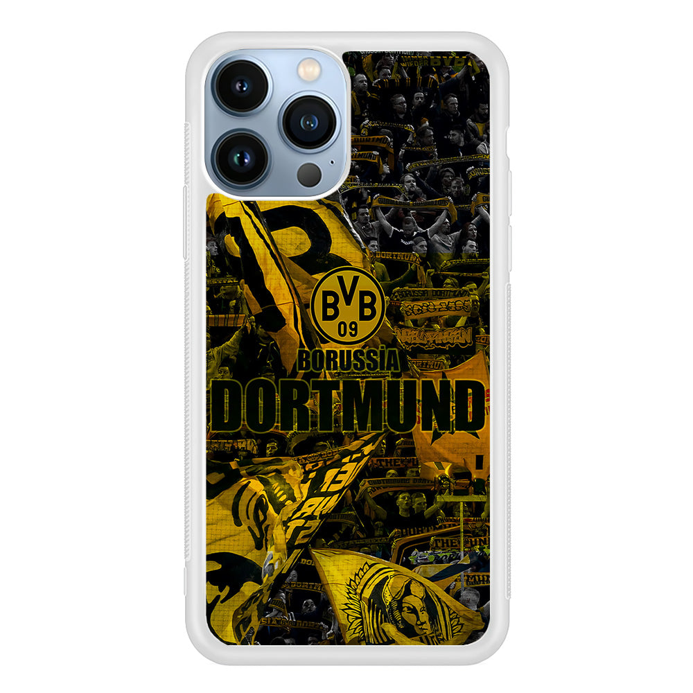 Borussia Dortmund Die Borussen iPhone 15 Pro Case-Phone Case-Rubber White (2D Case)-Altracase