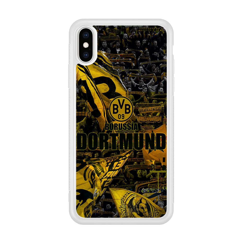 Borussia Dortmund Die Borussen iPhone Xs Case-Phone Case-Rubber White (2D Case)-Altracase
