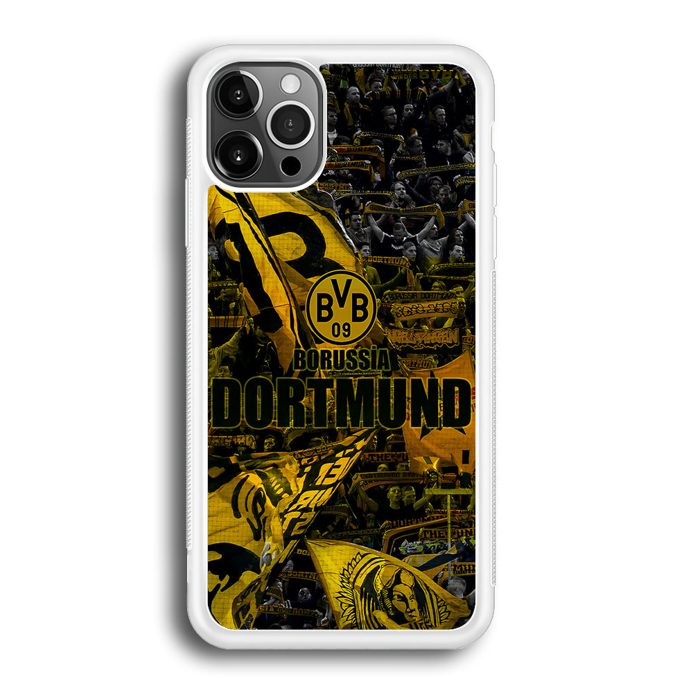 Borussia Dortmund Die Borussen iPhone 12 Pro Max Case-Phone Case-Rubber White (2D Case)-Altracase
