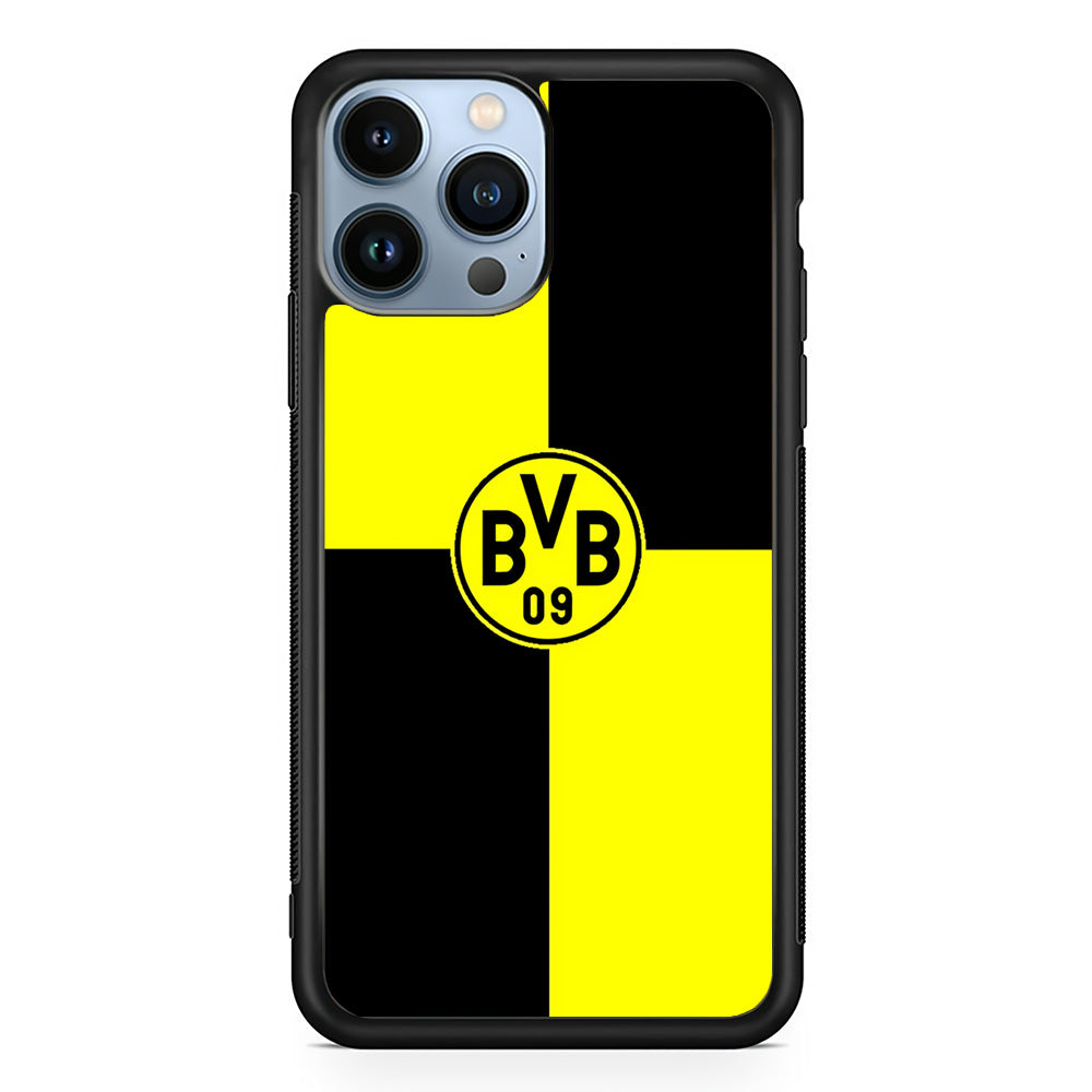 Borussia Dortmund Logo Club iPhone 15 Pro Case-Phone Case-Rubber Black (2D Case)-Altracase