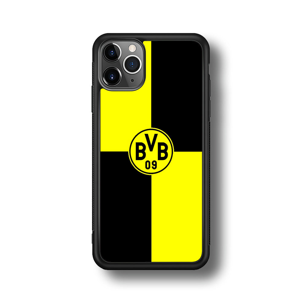 Borussia Dortmund Logo Club iPhone 11 Pro Max Case-Phone Case-Rubber Black (2D Case)-Altracase