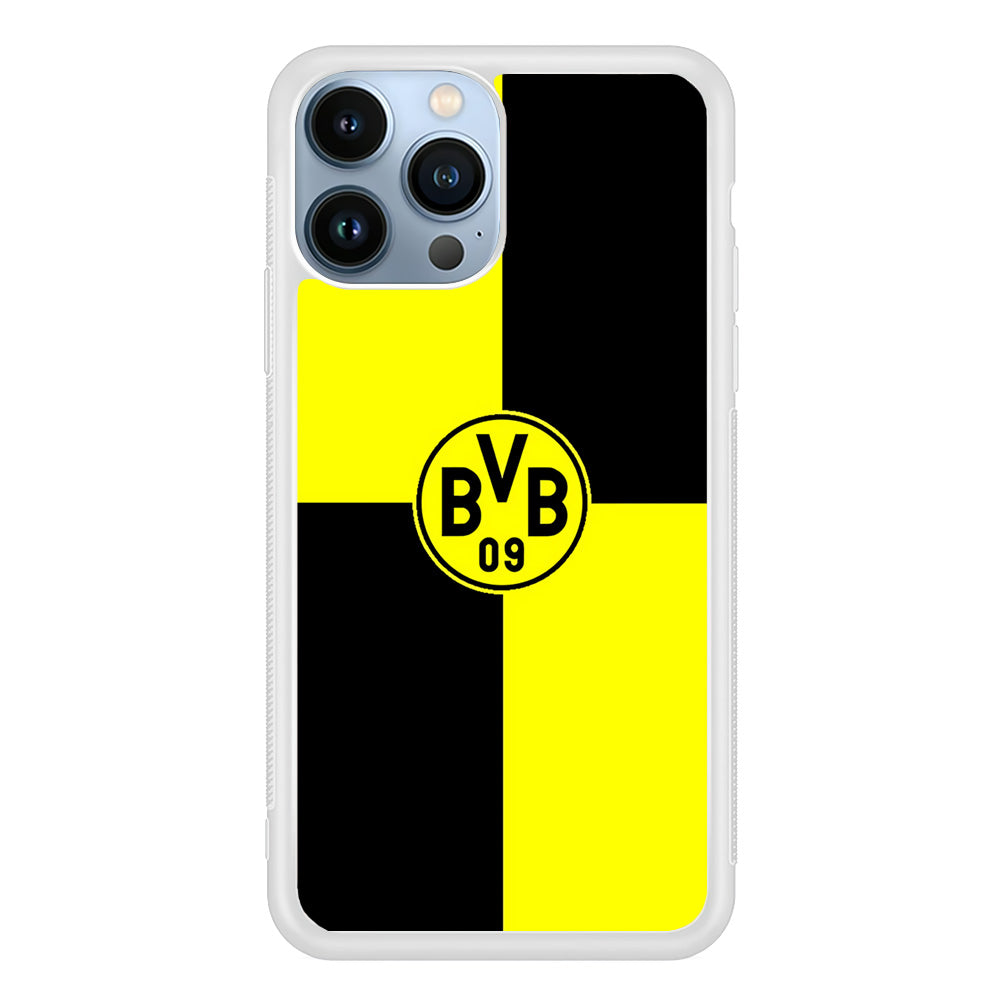 Borussia Dortmund Logo Club iPhone 15 Pro Case-Phone Case-Rubber White (2D Case)-Altracase