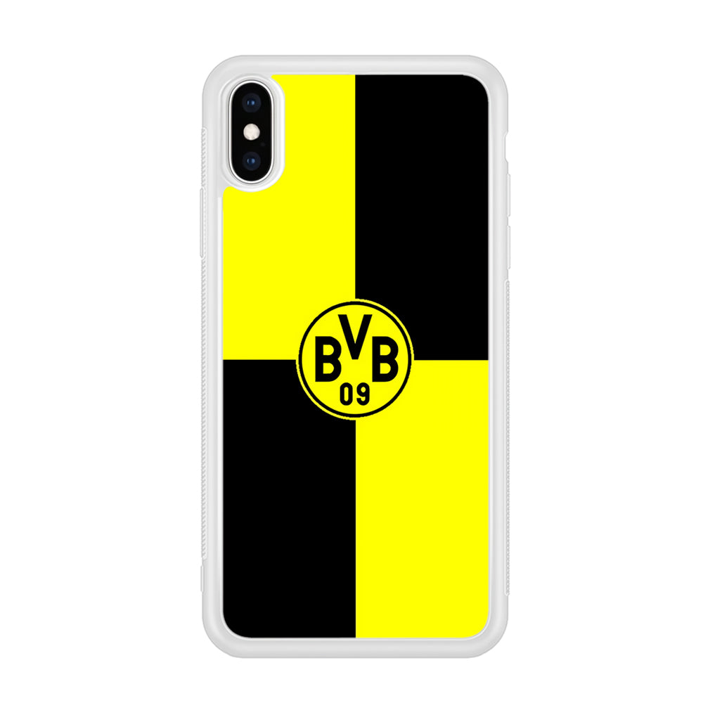 Borussia Dortmund Logo Club iPhone X Case-Phone Case-Rubber White (2D Case)-Altracase