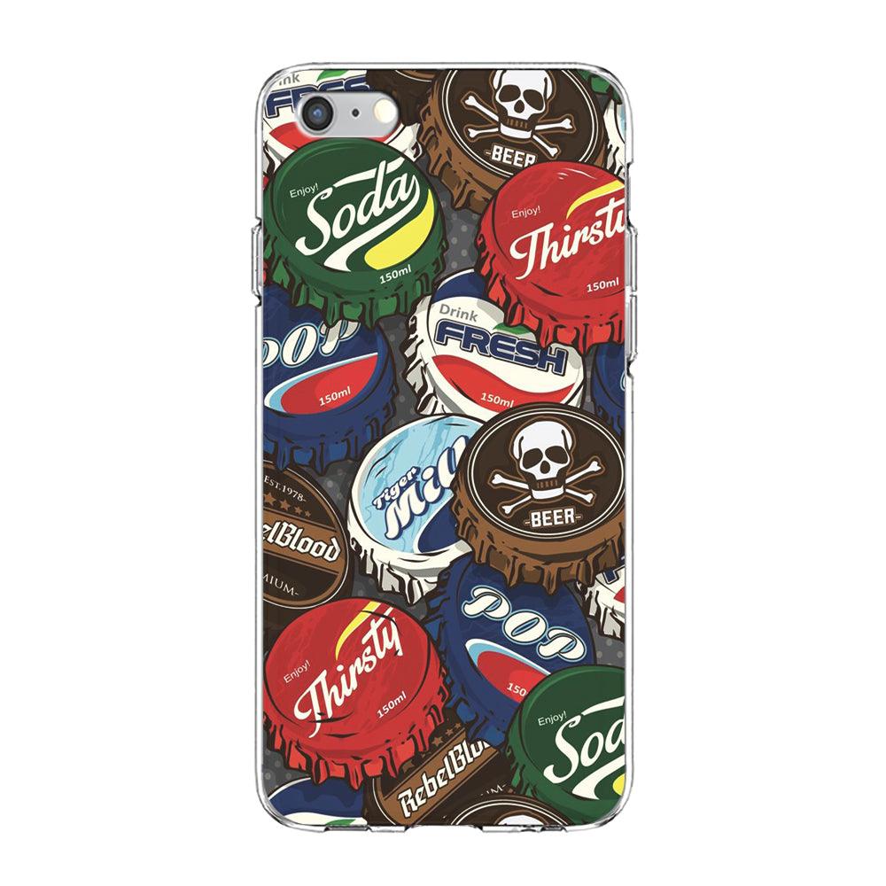 Bottle Cap Doodle iPhone 6 | 6s Case-Phone Case-Clear Soft Case-Altracase