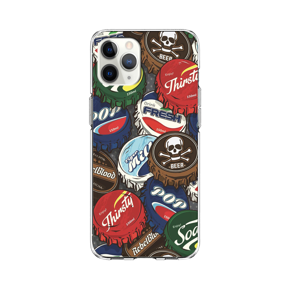 Bottle Cap Doodle iPhone 11 Pro Case-Phone Case-Clear Soft Case-Altracase