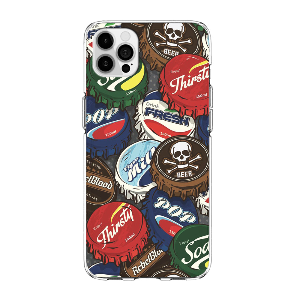 Bottle Cap Doodle iPhone 15 Pro Case-Phone Case-Clear Soft Case-Altracase