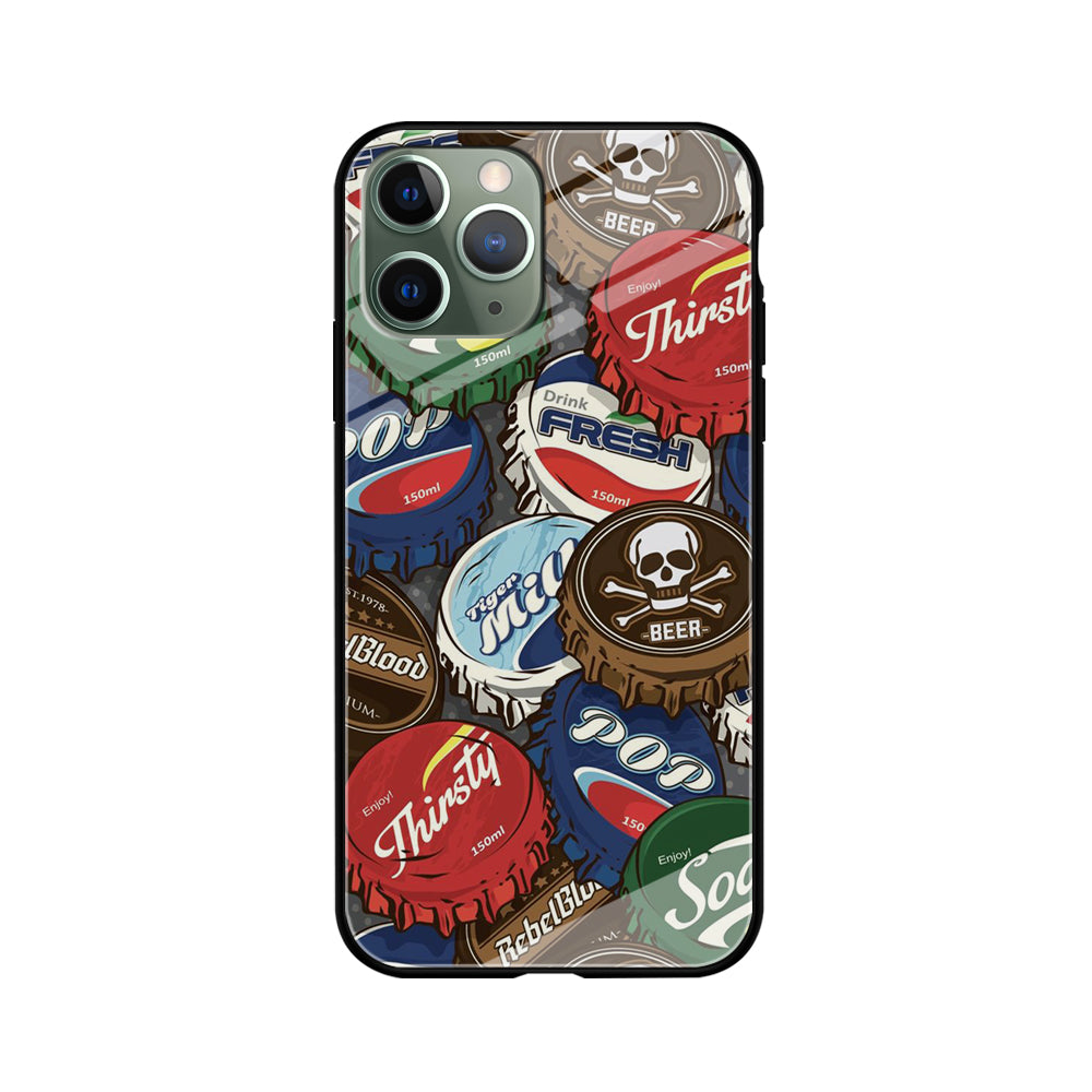Bottle Cap Doodle iPhone 11 Pro Case-Phone Case-Tempered Glass Case-Altracase