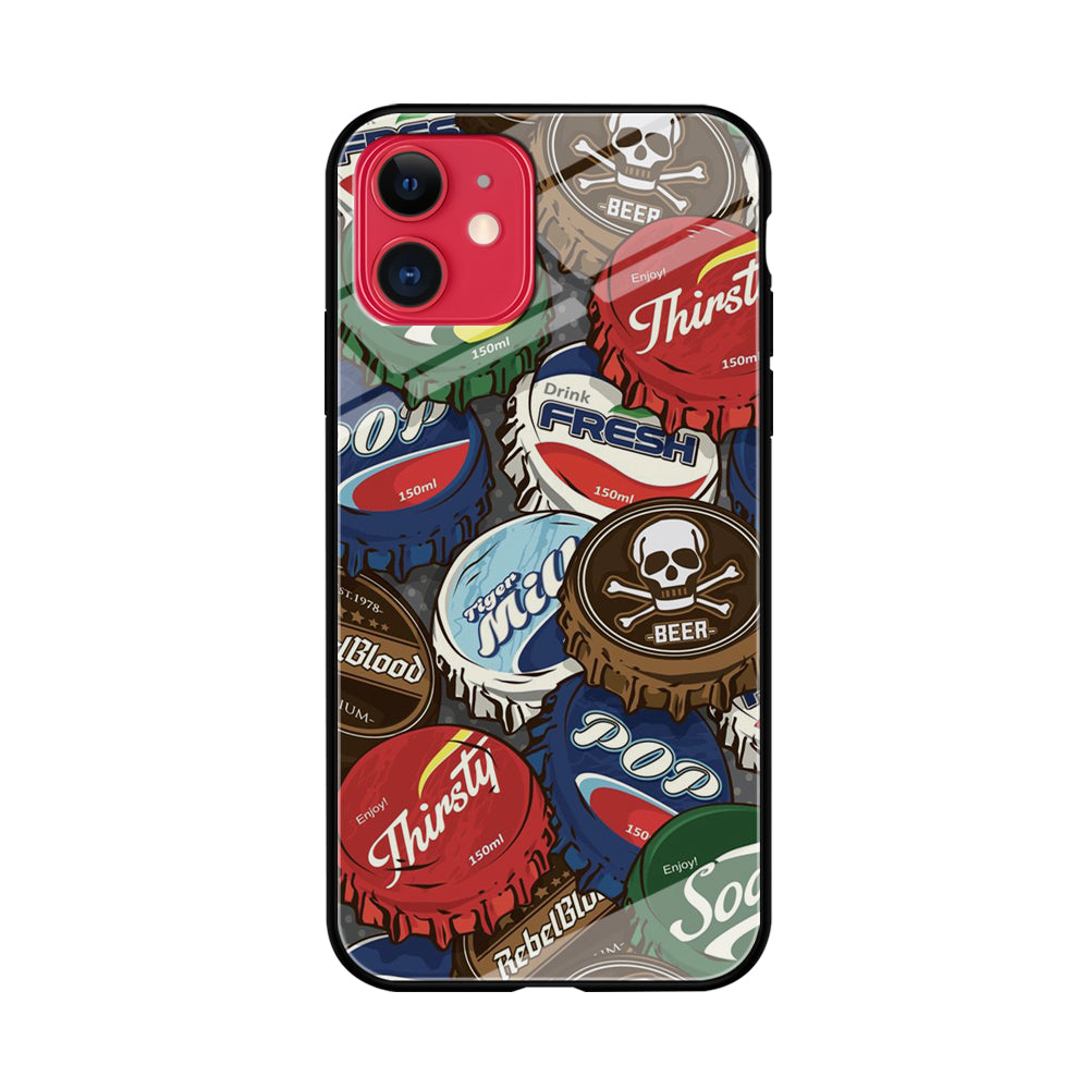 Bottle Cap Doodle iPhone 11 Case-Phone Case-Tempered Glass Case-Altracase