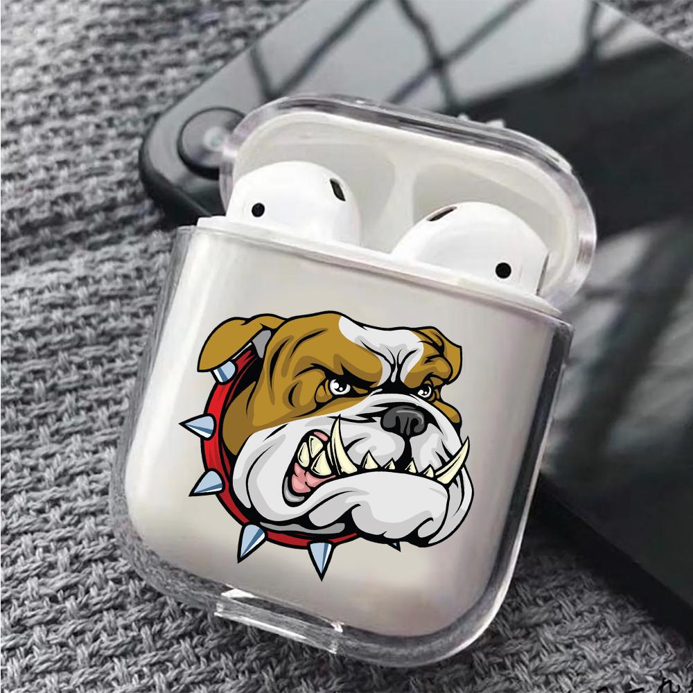 Bulldog Head Hard Plastic Protective Clear Case Cover For Apple Airpods-AirPod Case-Altracase