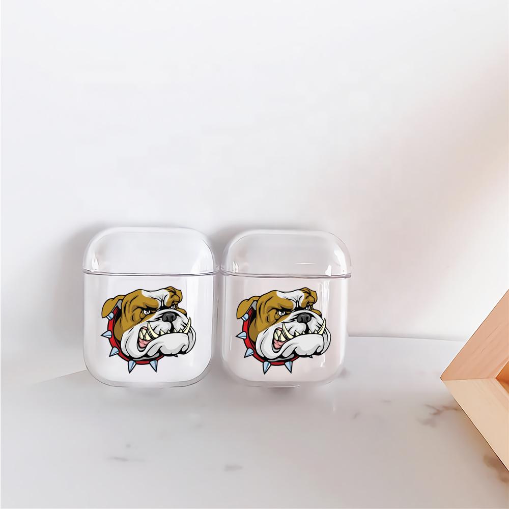 Bulldog Head Hard Plastic Protective Clear Case Cover For Apple Airpods-AirPod Case-Altracase