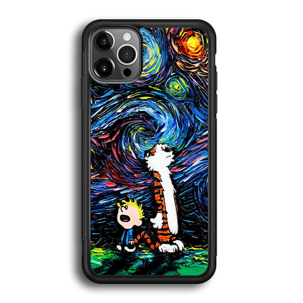 Calvin and Hobbes Starry Night iPhone 12 Pro Max Case - Altracase