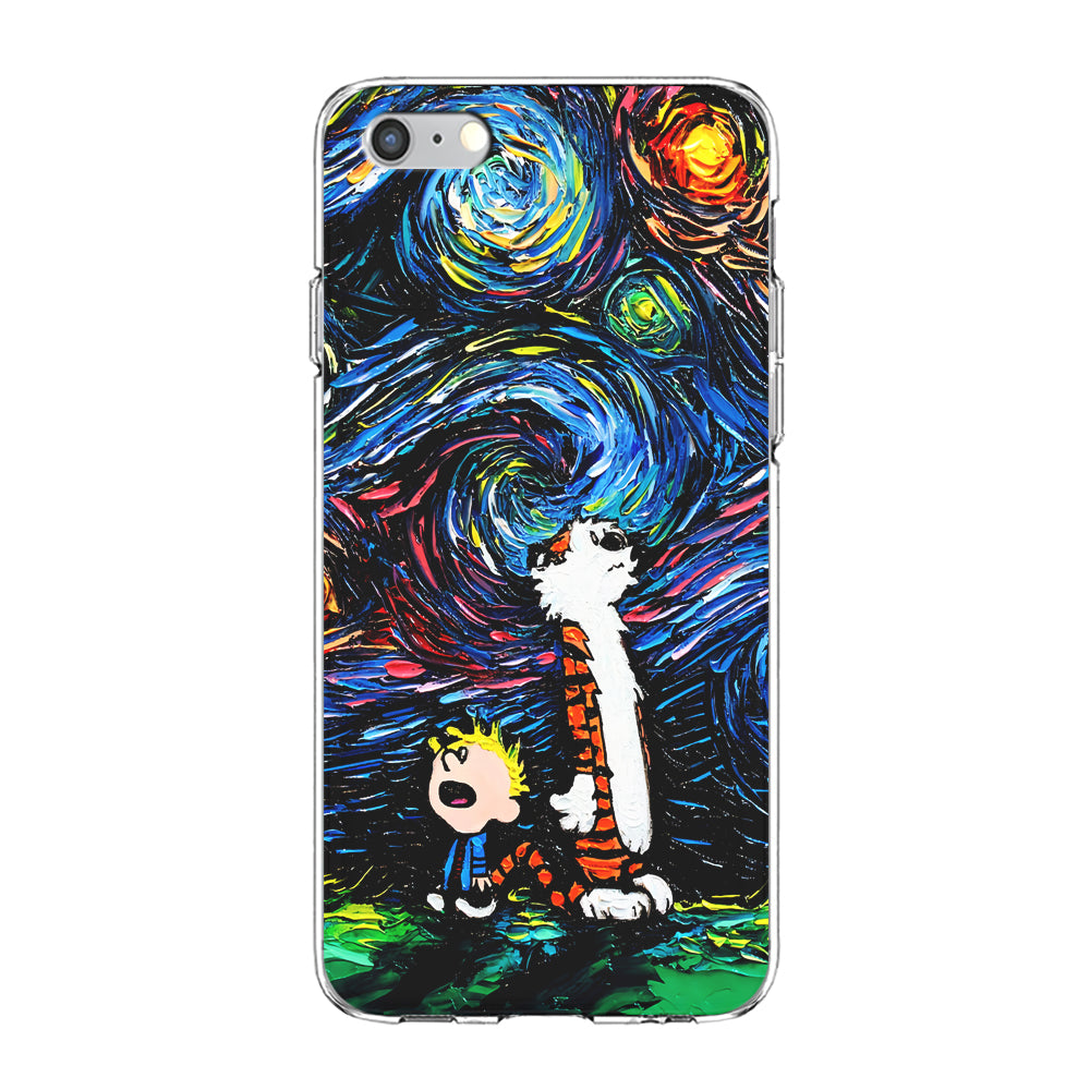 Calvin and Hobbes Starry Night iPhone 6 Plus | 6s Plus Case-Phone Case-Clear Soft Case-Altracase