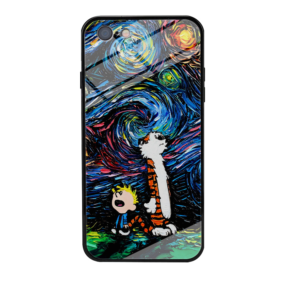 Calvin and Hobbes Starry Night iPhone 6 Plus | 6s Plus Case-Phone Case-Tempered Glass Case-Altracase