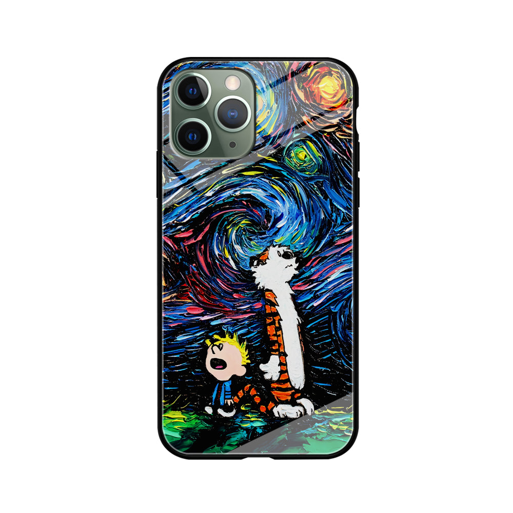 Calvin and Hobbes Starry Night iPhone 11 Pro Case-Phone Case-Tempered Glass Case-Altracase