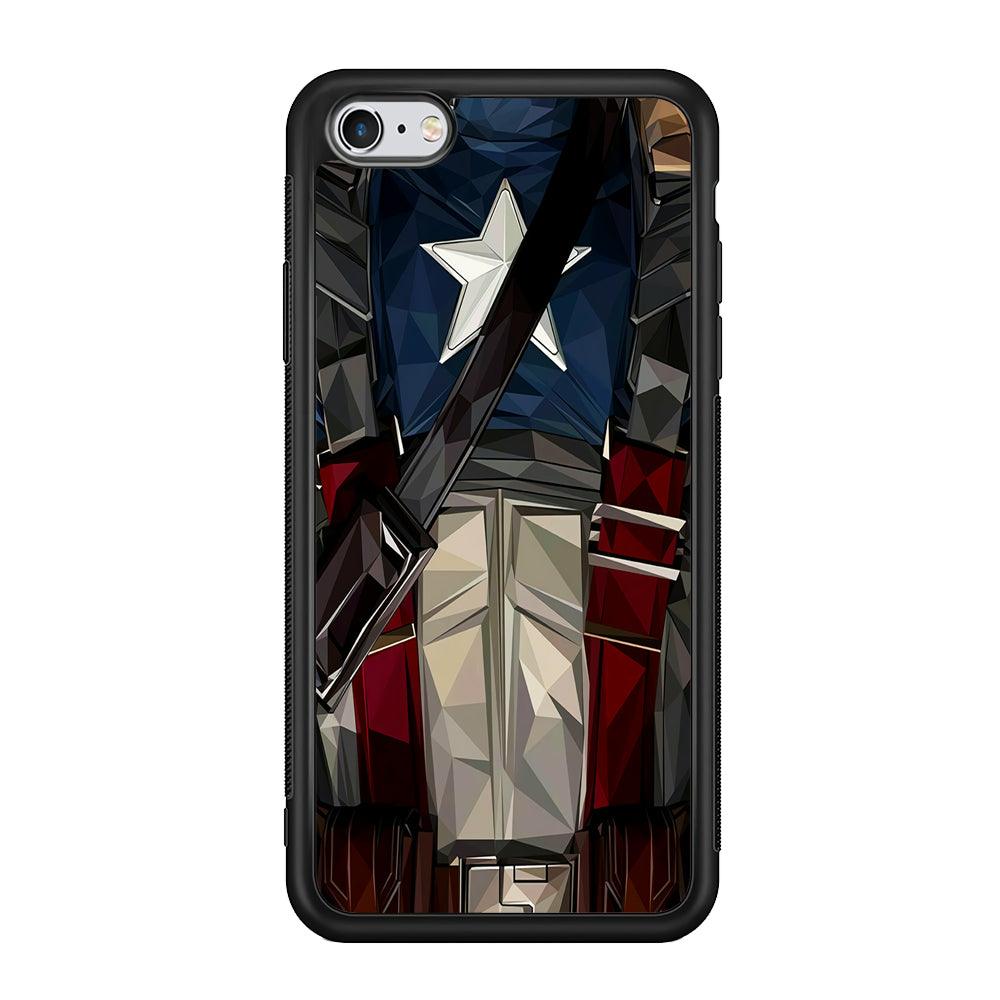 Captain America Costume Suit iPhone 6 | 6s Case-Phone Case-Rubber Black (2D Case)-Altracase