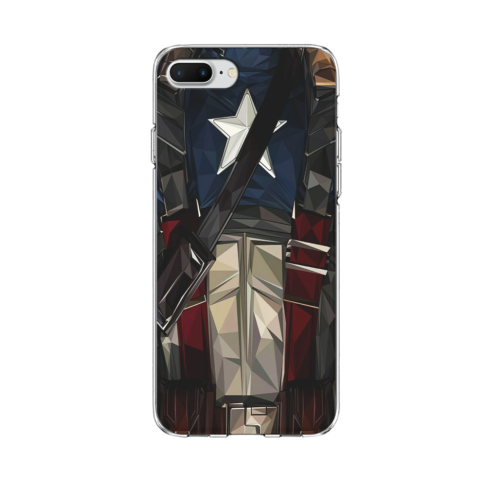 Captain America Costume Suit iPhone 8 Plus Case-Phone Case-Clear Soft Case-Altracase