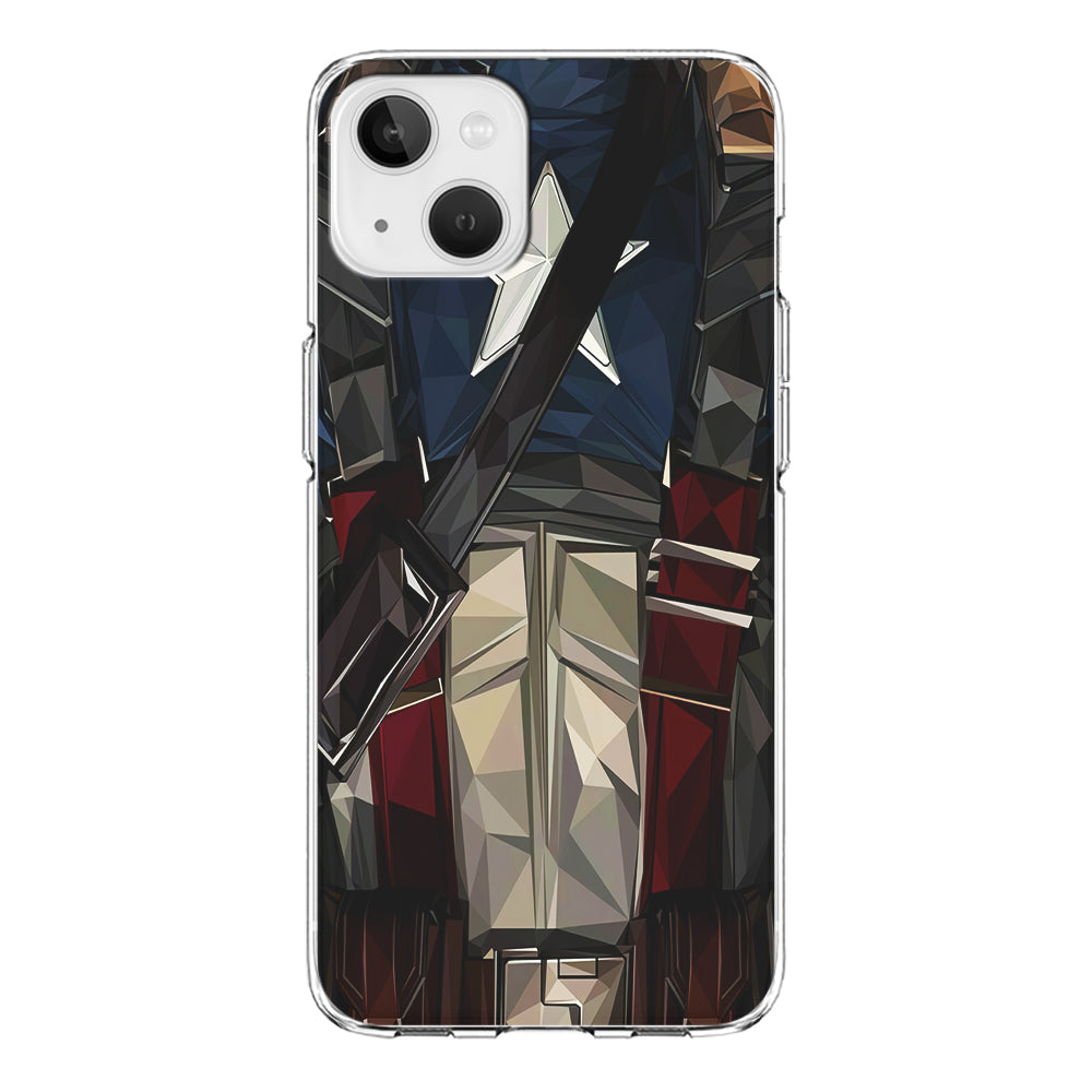 Captain America Costume Suit iPhone 15 Case-Phone Case-Clear Soft Case-Altracase