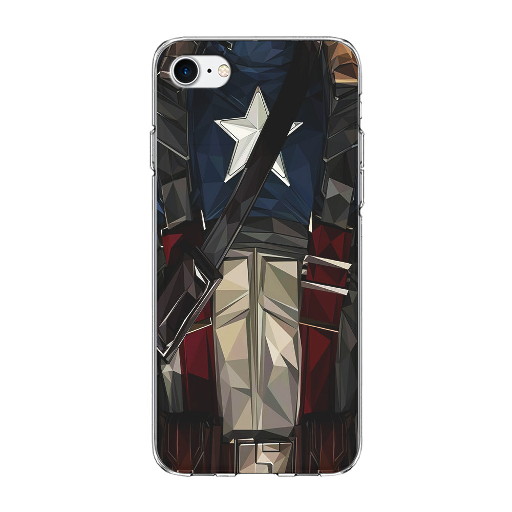 Captain America Costume Suit iPhone 7 Case-Phone Case-Clear Soft Case-Altracase