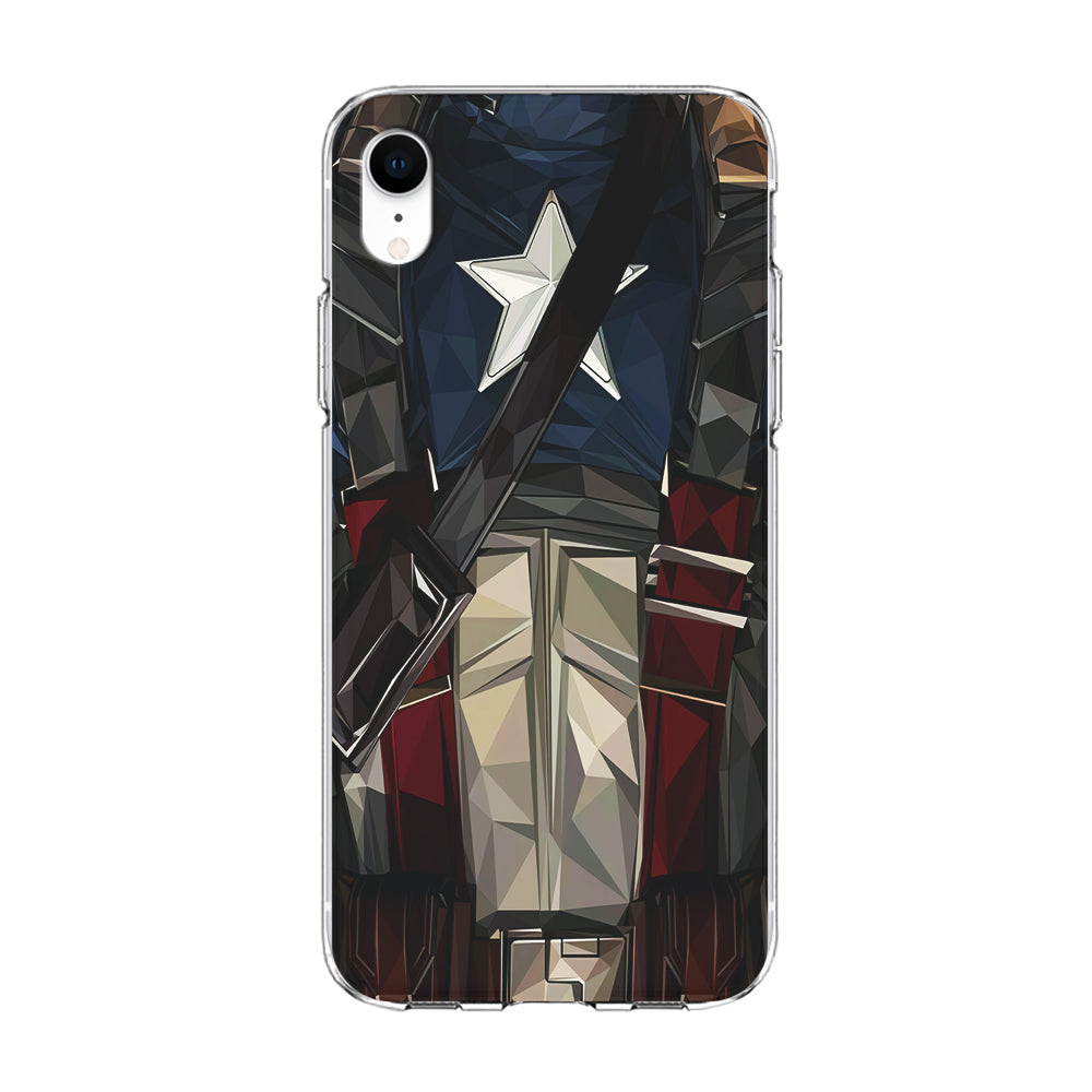 Captain America Costume Suit iPhone XR Case-Phone Case-Clear Soft Case-Altracase