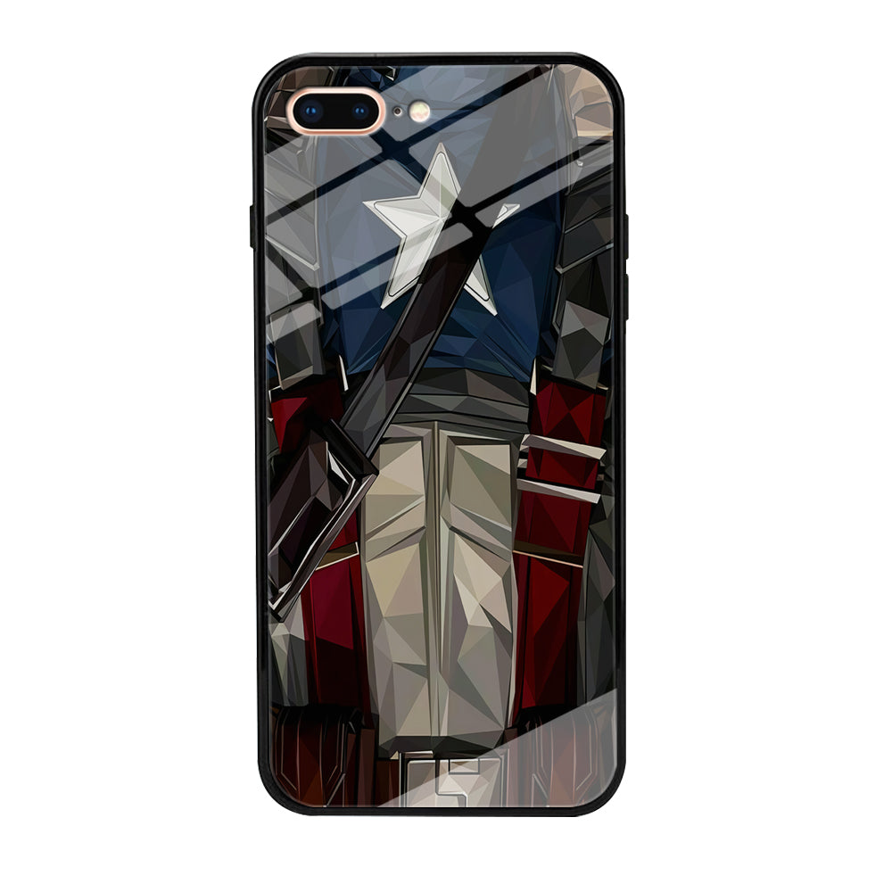 Captain America Costume Suit iPhone 8 Plus Case-Phone Case-Tempered Glass Case-Altracase