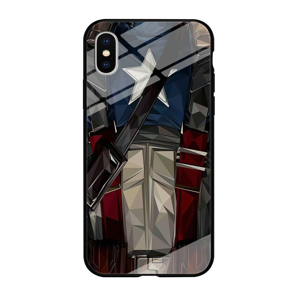 Captain America Costume Suit iPhone X Case-Phone Case-Tempered Glass Case-Altracase